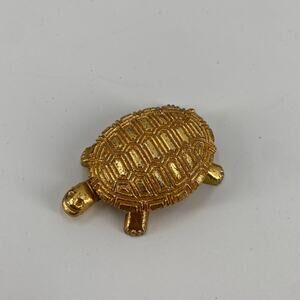 Feng shui goldtone turtle statue